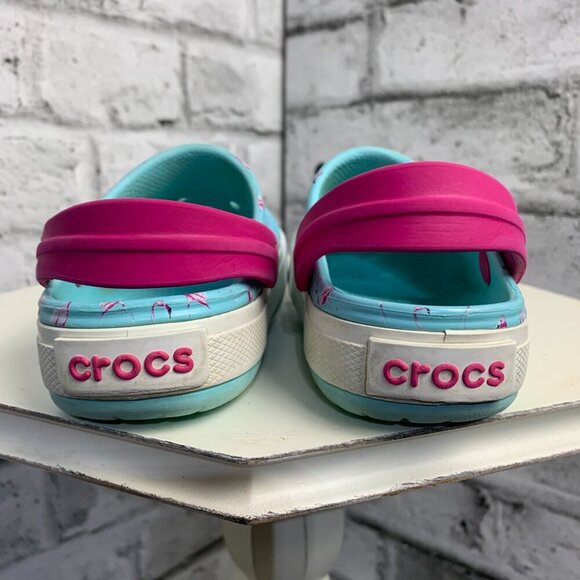 Crocs Bayaband Flamingo Slip On Clog Sandals - Picture 6 of 8
